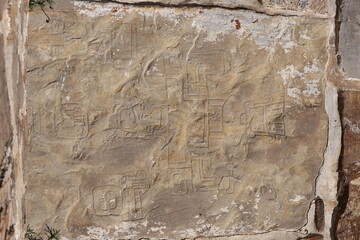 Mexico Mayan city ruins in Monte Alban near Oaxaca