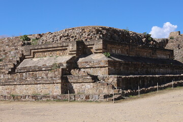 Mexico Mayan city ruins in Monte Alban near Oaxaca