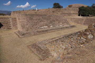 Mexico Mayan city ruins in Monte Alban near Oaxaca