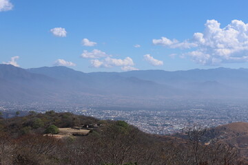 Mexico Mayan city ruins in Monte Alban near Oaxaca