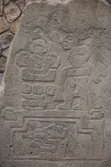 Mexico Mayan city ruins in Monte Alban near Oaxaca