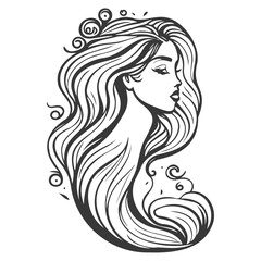 woman beauty mermaid illustration grey