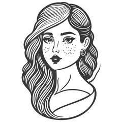 beautiful young woman history month day illustration grey