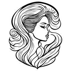 woman beauty mermaid illustration sketch