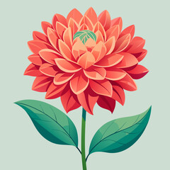Fototapeta premium Vibrant stylized coral flower illustration vector art scalable vector