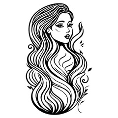woman beauty mermaid illustration sketch