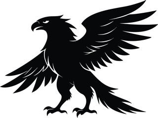 Minimalist Eagle Head Silhouette Vector. Clean and Modern Graphic for App Icons, Labels, and Prints.