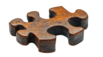 puzzle pieces isolated on a white transparent background