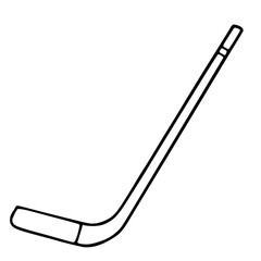 A simple vector illustration of a hockey stick, characterized by its clean lines and minimalist style, perfect for sports-related designs or icons.