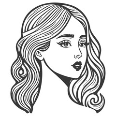 beautiful young woman history month day illustration grey