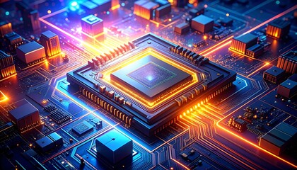 Circuit board with central processor
