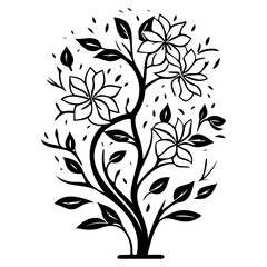 blossom flower illustration sketch