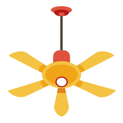 new style colorful electric celling fan, hanging fan, table fan, rechargeable fan silhouette vector icon in white background 