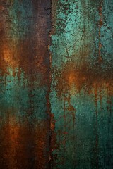 Rusty metal texture in grunge style with brown and orange tones