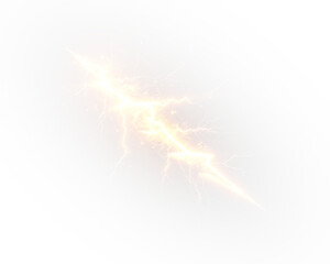 Burning lightning with fire and sparkling plasma energy.