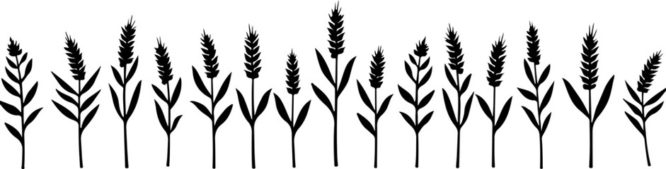Wheat Field Silhouette Illustration