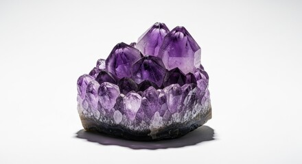Fototapeta premium Amethyst Crystal Mineral Geology Purple Nature Raw Specimen