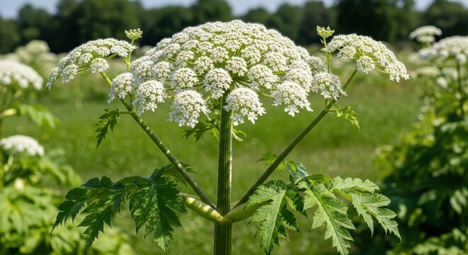 Giant Hogweed Plant Identification Features and Invasive Species Concerns for Public Health and Ecosystems