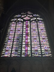 Intricate stained glass window