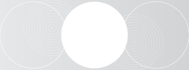 White geometric abstract background overlap layer on bright space with lines effect decoration. Modern graphic design element circles style concept for banner