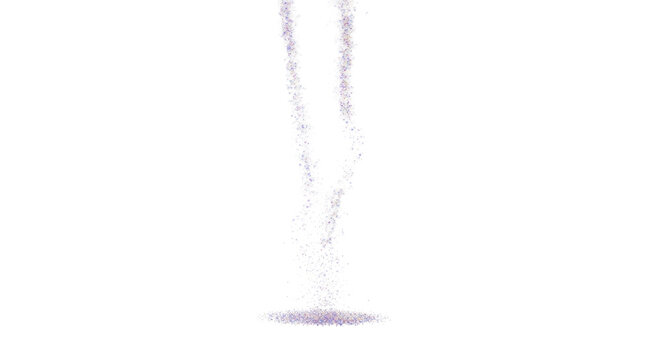 Microscopic stardust particles with iridescent pastel cosmic colors (blues, purples, pinks, golds) gracefully drifting on a transparent background with copy space, ethereal cosmic dream ambiance