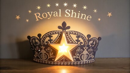 Elegant Crown Lamp with Stars for a Royal Shine Ambiance