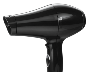 Modern Black Hair Dryer PNG Isolated