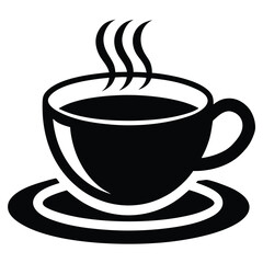 latte cup with saucer vector icon