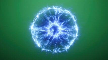 Abstract blue light sphere graphic