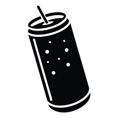 soda can with fizz vector icon