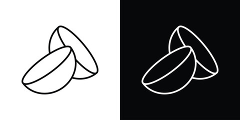 contact lenses icon in line design. editable stroke icon.