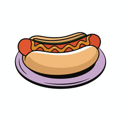 hot dog vector illustration
