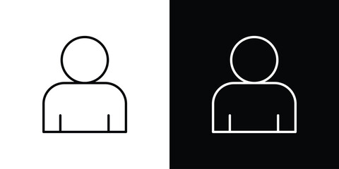 User icon in line design. editable stroke icon.