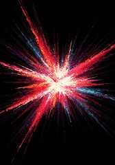 Fototapeta premium Colorful Explosion on Black Background