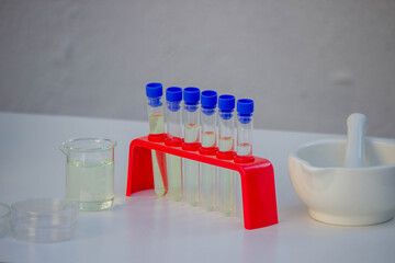 Scientist analyzing cannabis leaf in laboratory