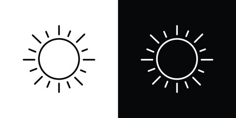 Sun icon in line design. editable stroke icon.