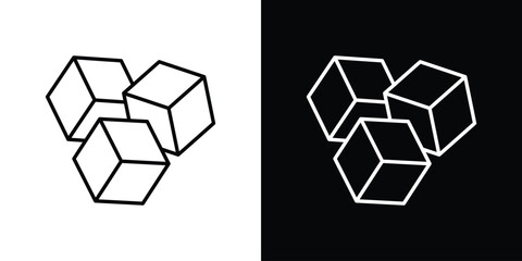 Sugar icon in line design. editable stroke icon.