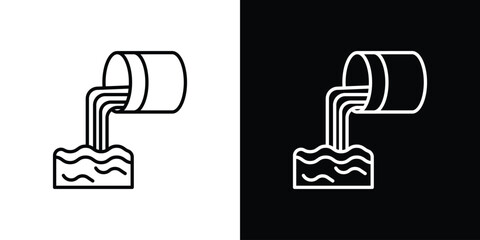 Sewage icon in line design. editable stroke icon.