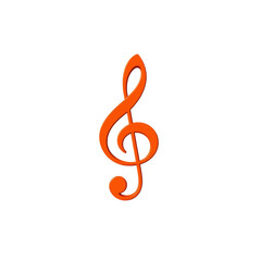 Obraz premium treble clef on a white background