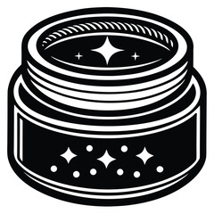 face cream jar vector icon