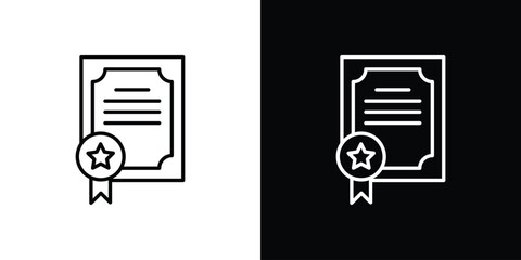 Patented icon in line design. editable stroke icon.