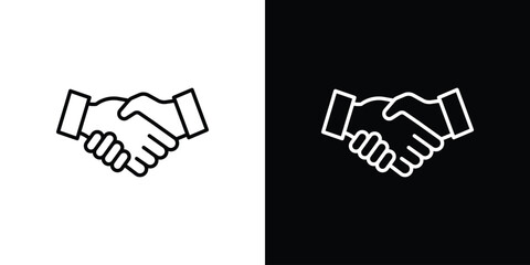 Partnership icon in line design. editable stroke icon.