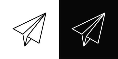 Paper plane icon in line design. editable stroke icon.