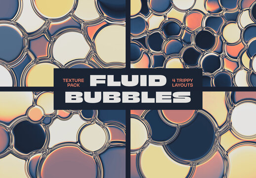 Set of Abstract Fluid Bubble Backgrounds