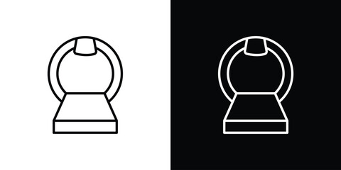MRI icon in line design. editable stroke icon.