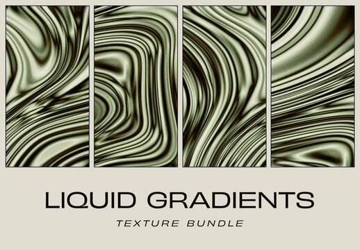Set of Liquid Grainy Gradient Texture Backgrounds
