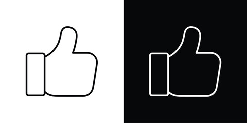 Like icon in line design. editable stroke icon.