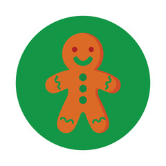 Gourmet Gingerbread Man Christmas Ornament Vector Illustration