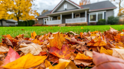Autumn leaves house
