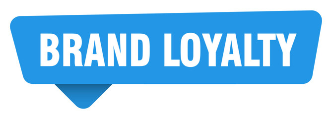 brand loyalty sticker. brand loyalty blue sign isolated on transpatent background